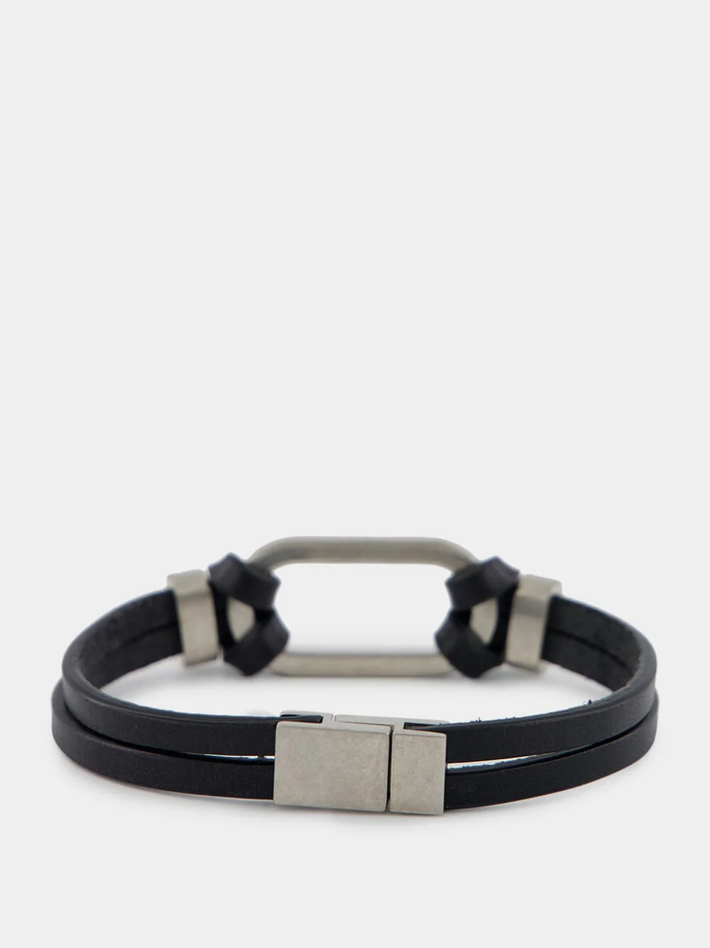 Oval Ring Bracelet in Black and Oxidized Nickel - Image 2