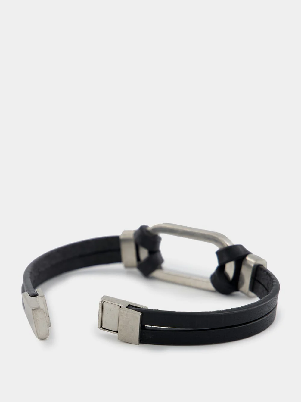 Oval Ring Bracelet in Black and Oxidized Nickel - Image 3