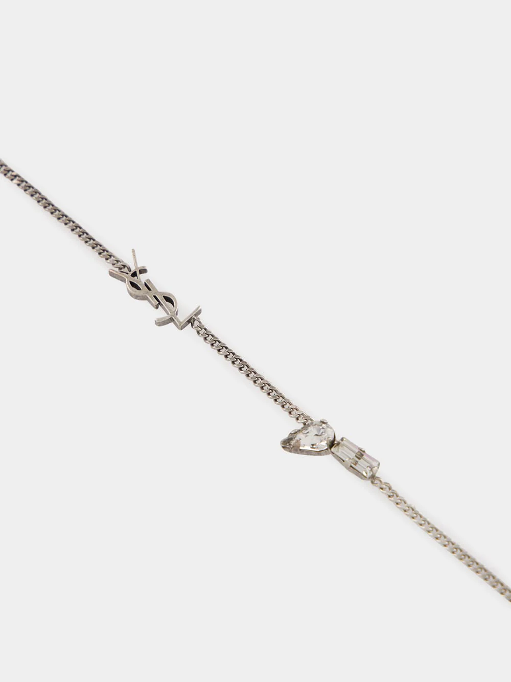 Oxidized Silver Cassandre Charm Bracelet with Rhinestones - Image 2