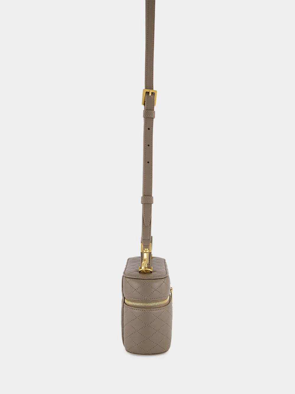 Plaza Taupe Gaby Vanity Bag in Lambskin - Image 4