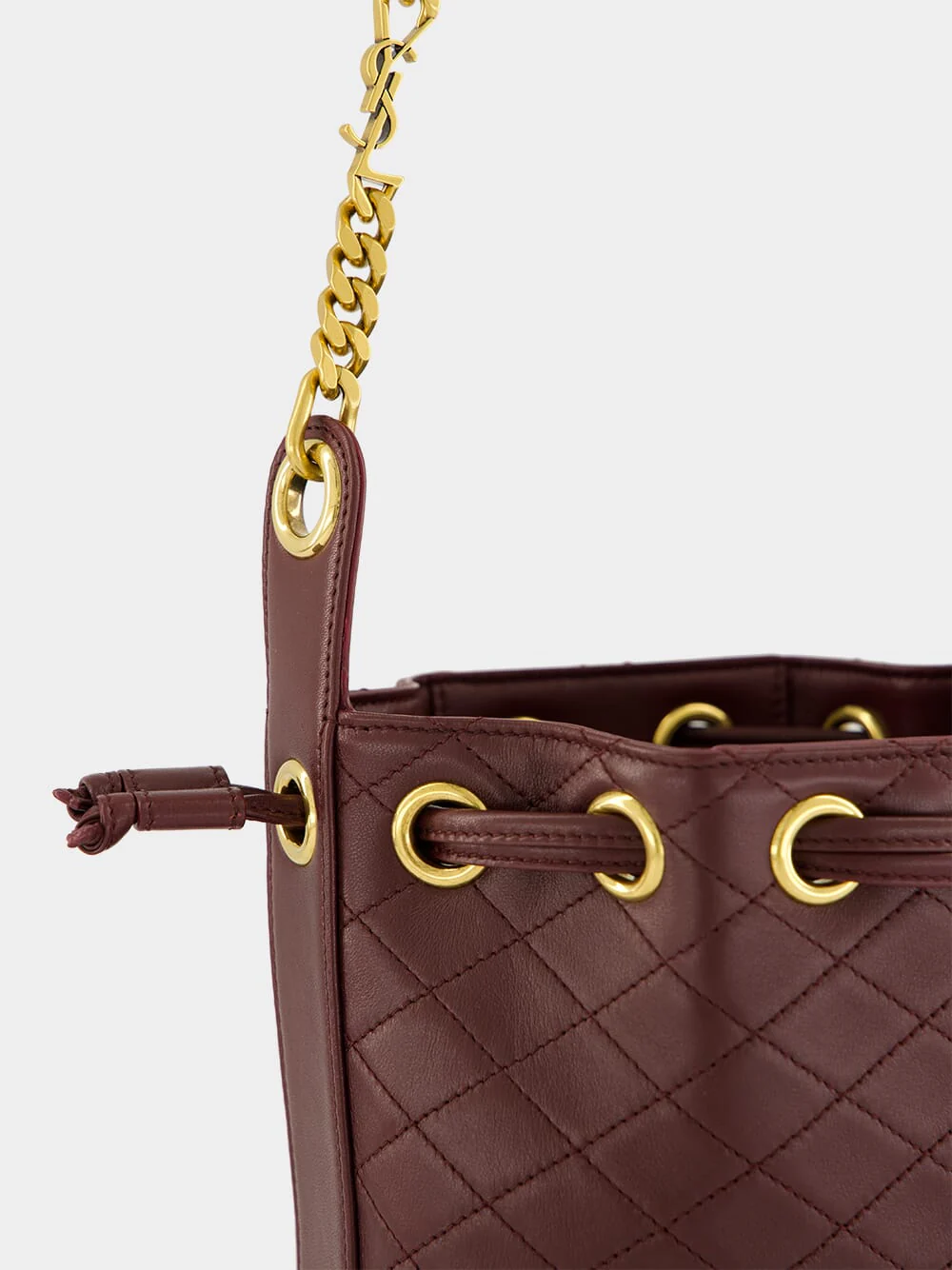 Rouge Cabernet Cassandre Bucket Bag in Lambskin - Image 7