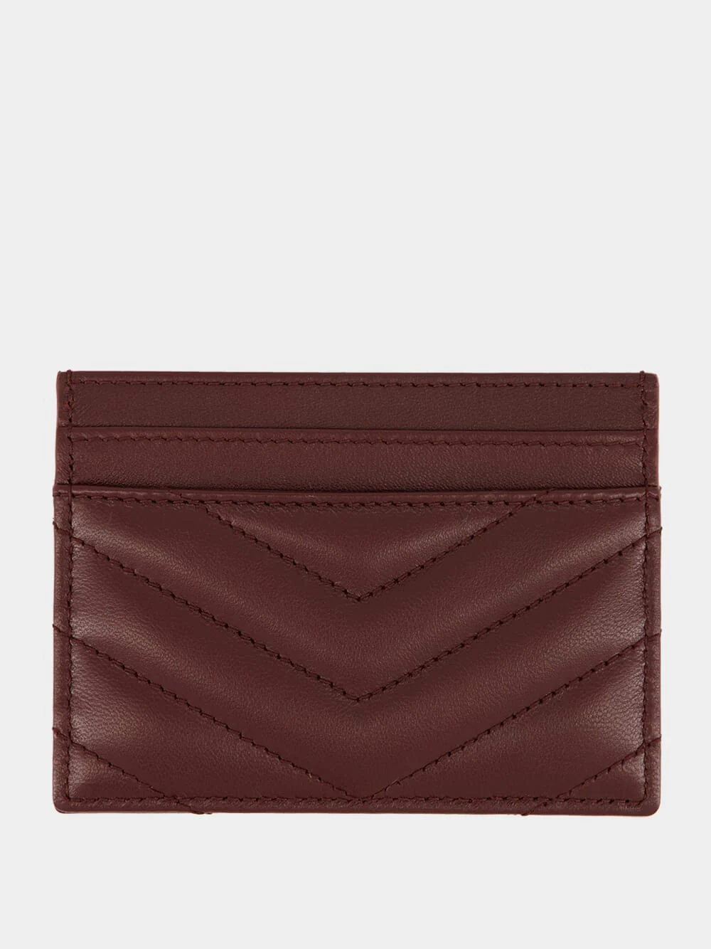 Rouge Cabernet Cassandre Quilted Lambskin Card Case - Image 2