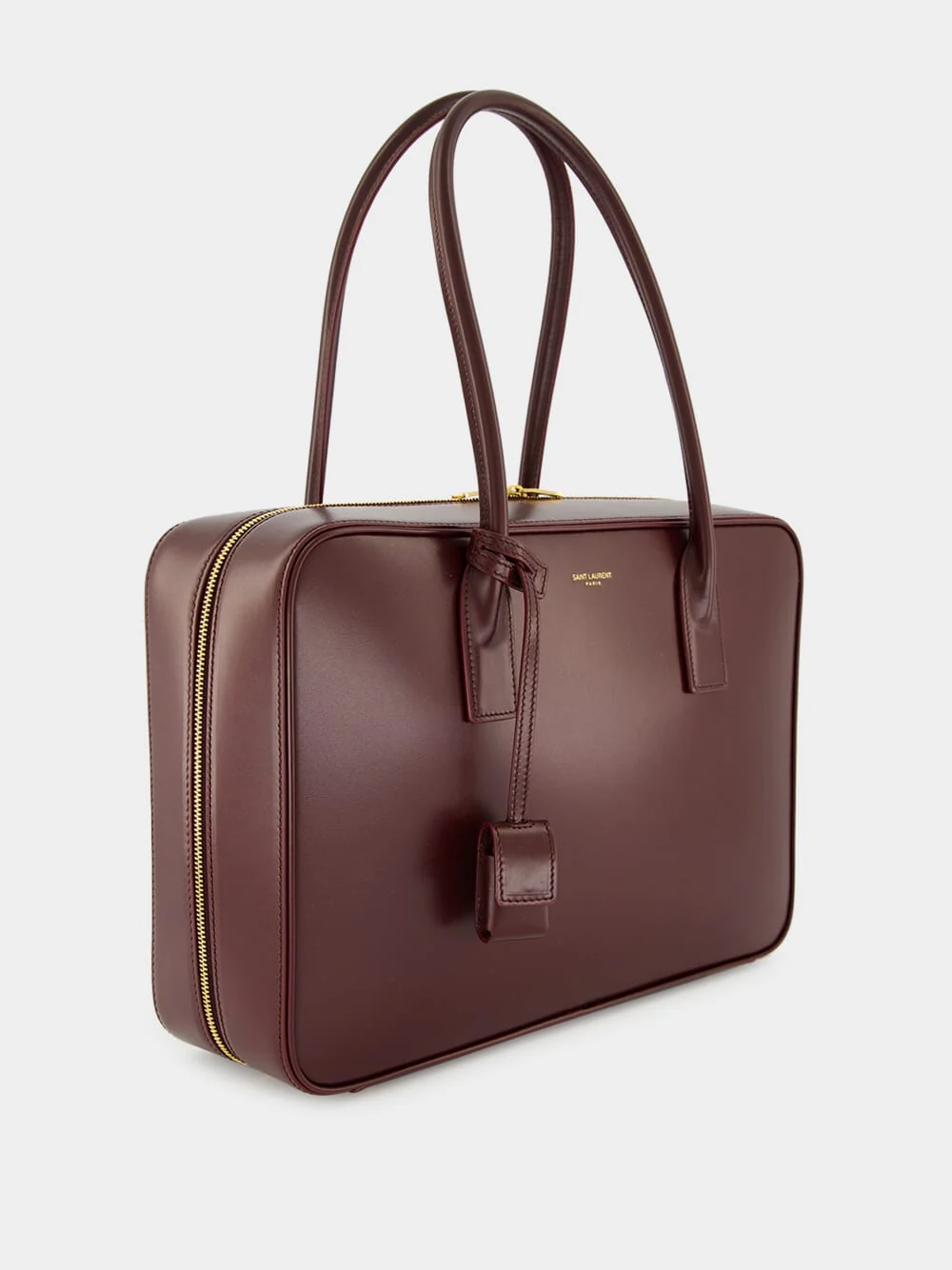 Rouge Cabernet Sac De Jour Bauletto Bag in Box Calfskin - Image 3
