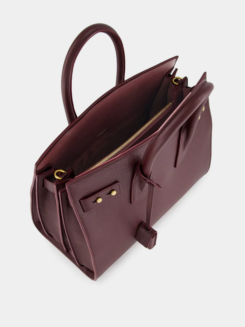 Rouge Cabernet Sac de Jour in Supple Grained Leather - Image 7
