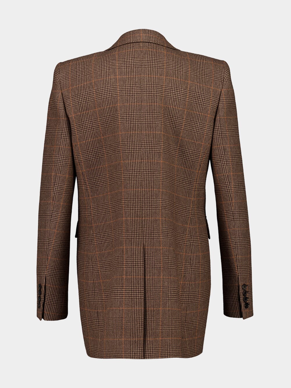 Roux Single-Breasted Jacket in Crème Noir Prince of Wales Wool - Image 2