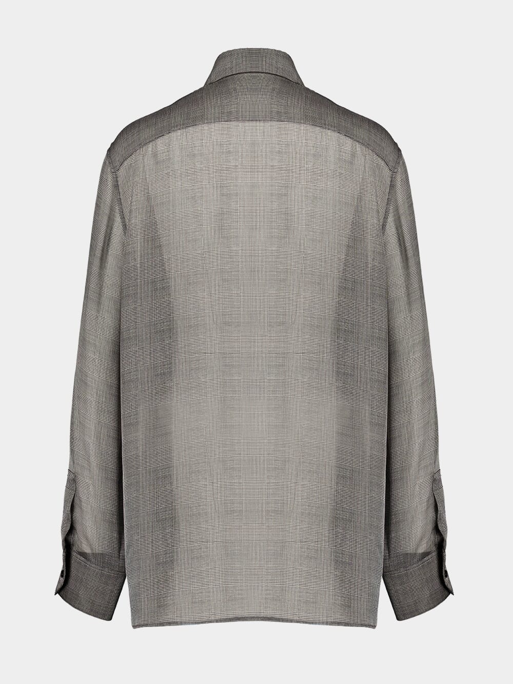 Sheer Prince of Wales Silk Shirt - Image 3