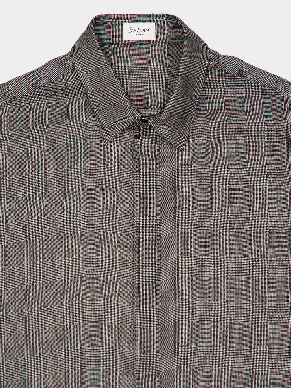 Sheer Prince of Wales Silk Shirt - Image 4