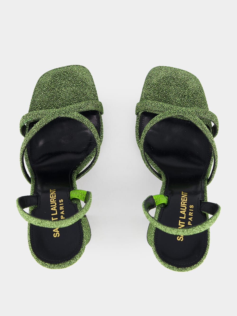 Jade Green Aracha Lurex Sandals - Image 4