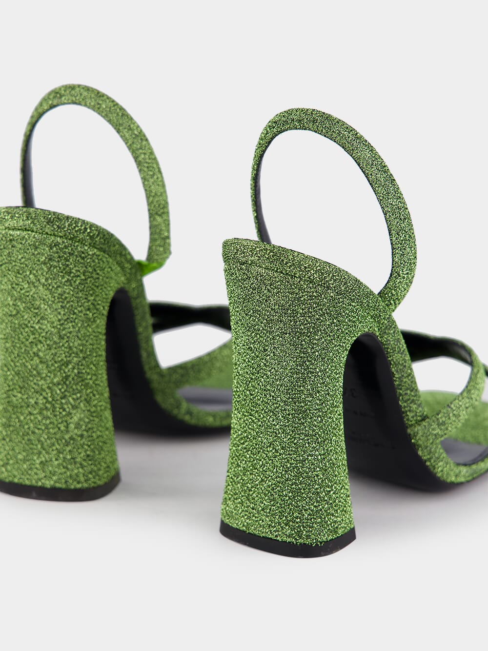Jade Green Aracha Lurex Sandals - Image 6