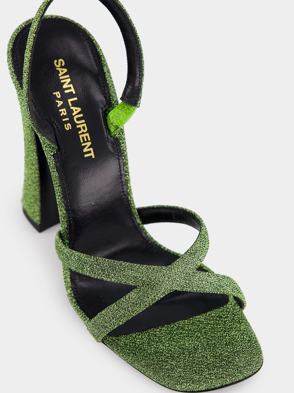 Jade Green Aracha Lurex Sandals - Image 7