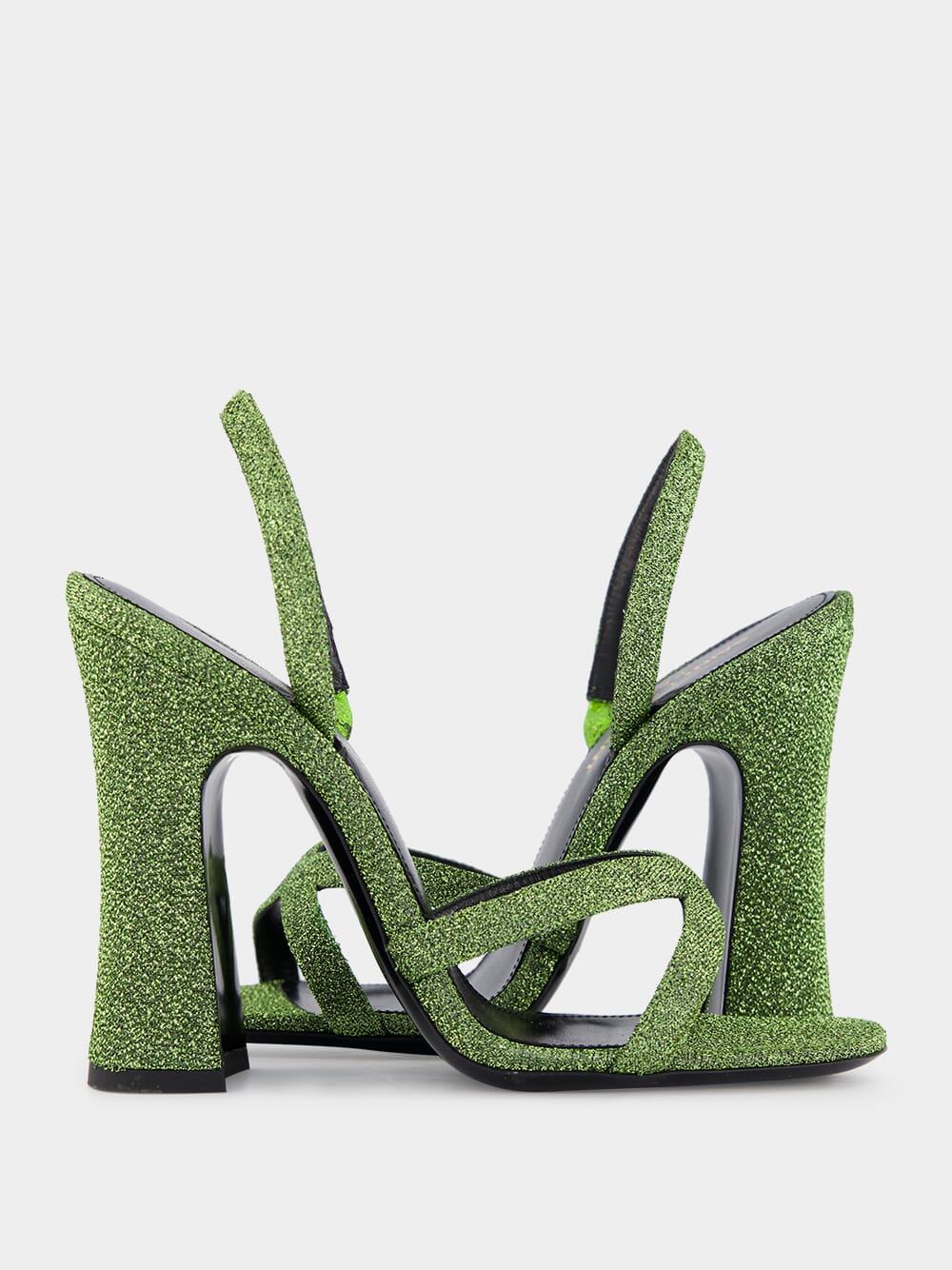 Jade Green Aracha Lurex Sandals - Image 8