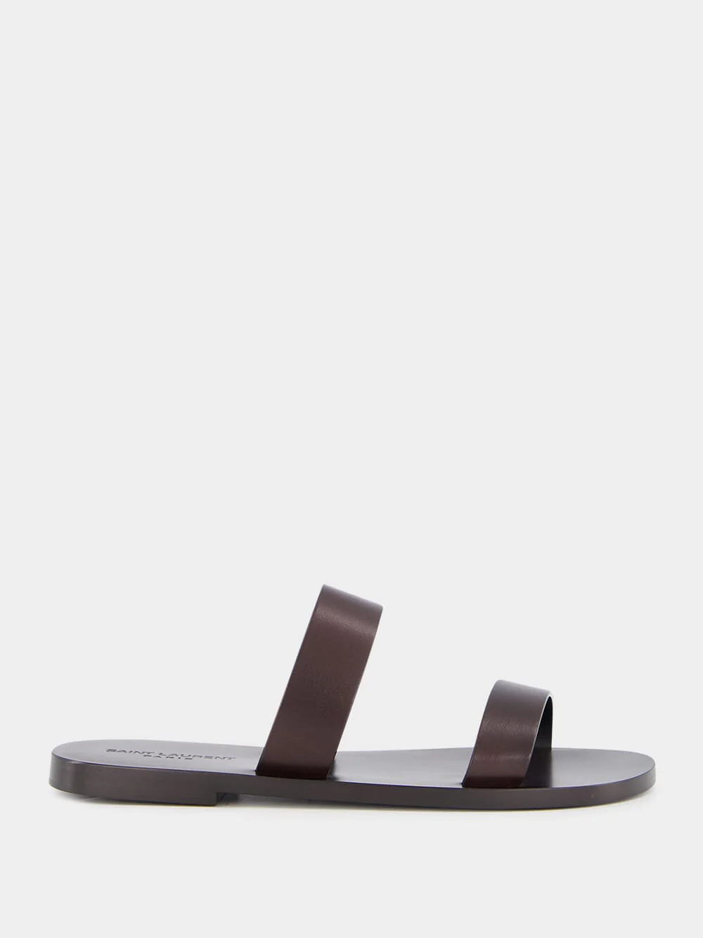Ultra Dark Brown Pepe Leather Slide Sandals