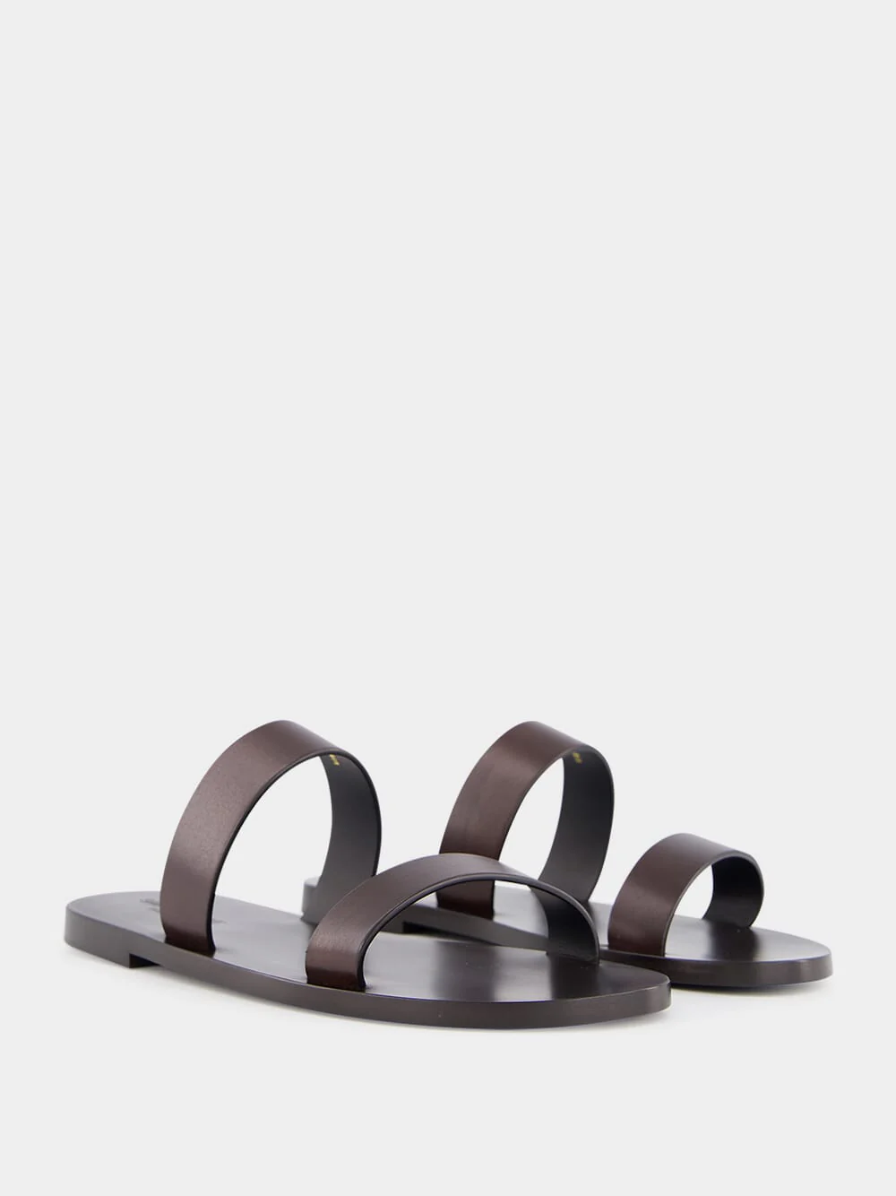 Ultra Dark Brown Pepe Leather Slide Sandals - Image 3