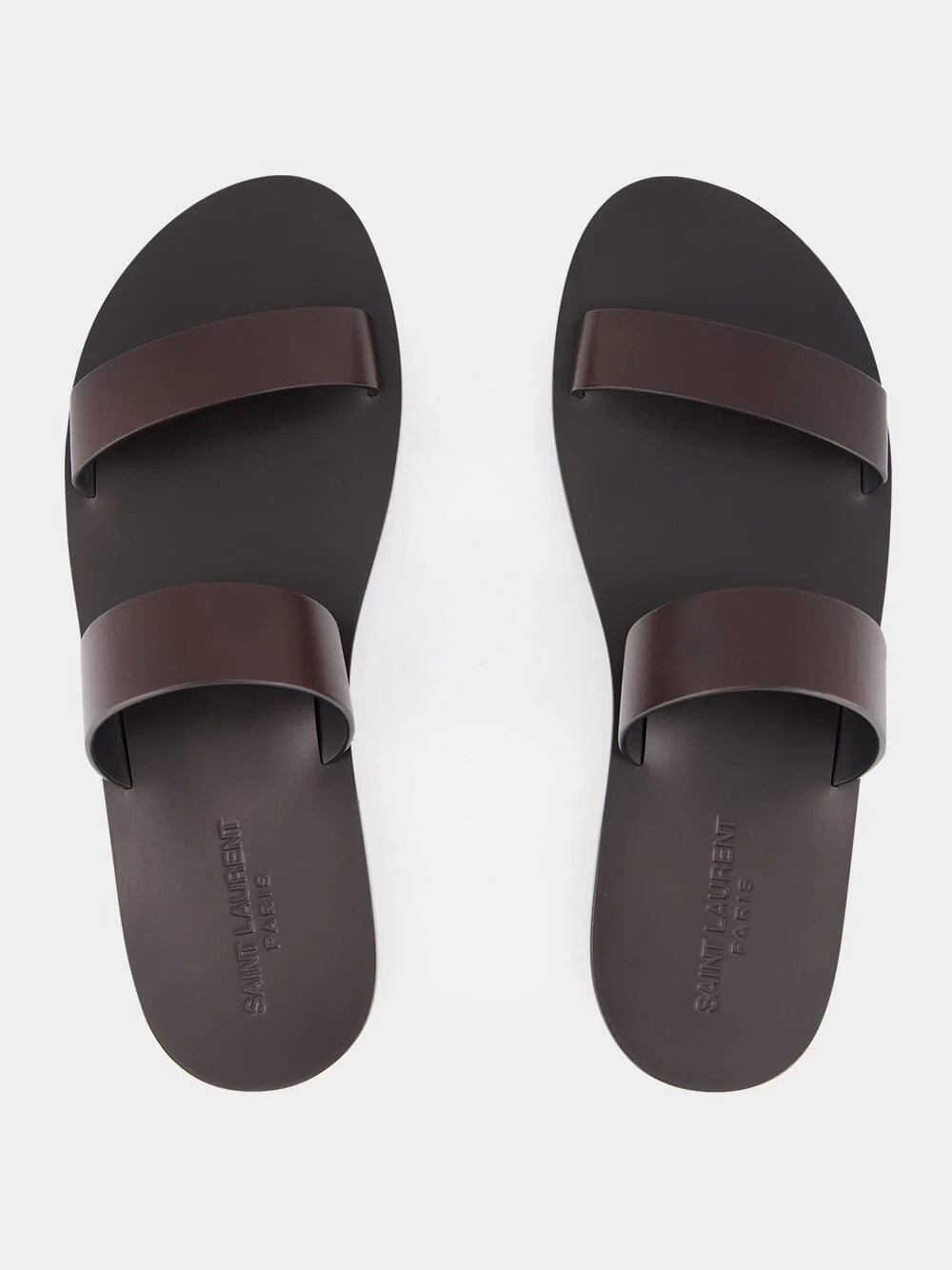 Ultra Dark Brown Pepe Leather Slide Sandals - Image 4