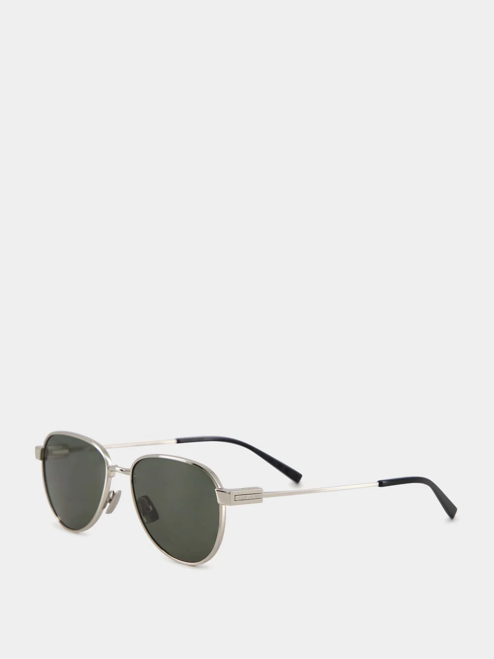 Silver & Grey YSL 722 Metal Sunglasses - Image 3