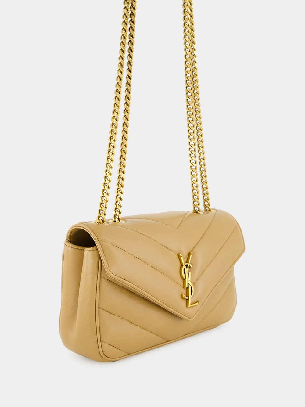 Small Loulou Bag in Natural Tan Lambskin - Image 3