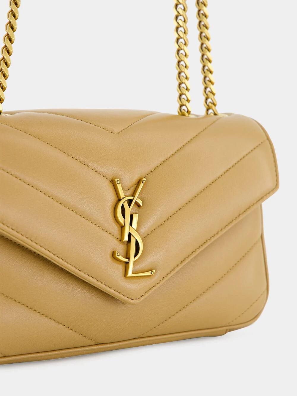 Small Loulou Bag in Natural Tan Lambskin - Image 7