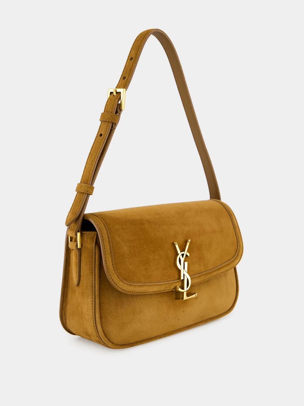 Solferino Medium Bag in Cognac Suede - Image 3