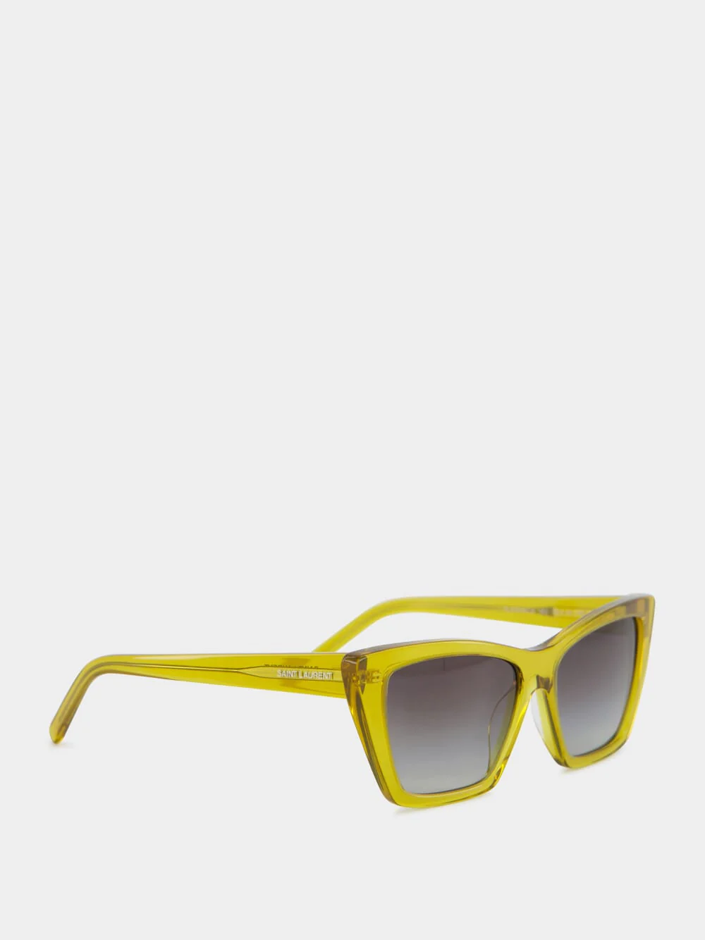 Transparent Acid Green Mica Cat-Eye Sunglasses - Image 2