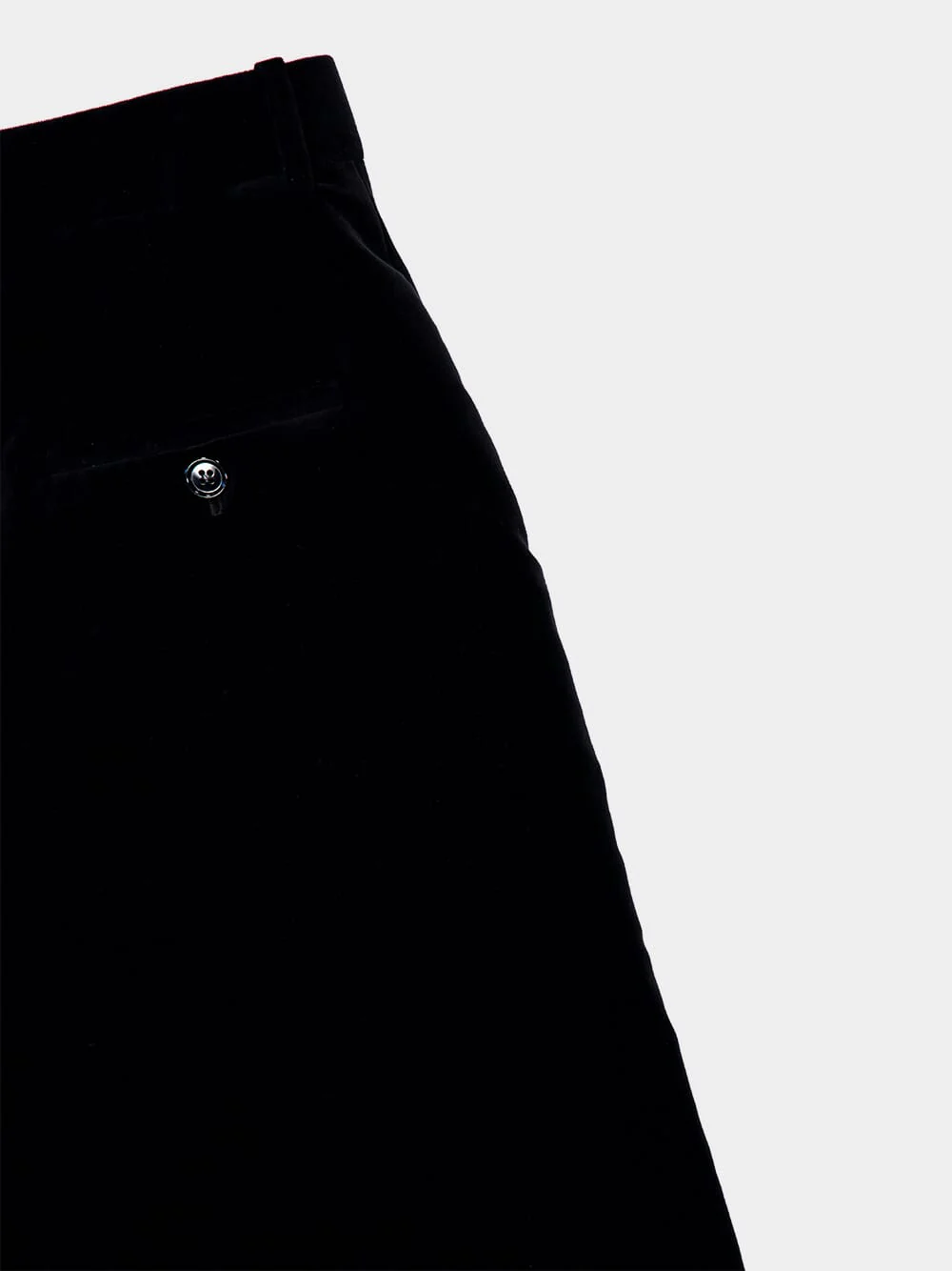 Velours Vintage Cotton Midi Skirt in Black - Image 4