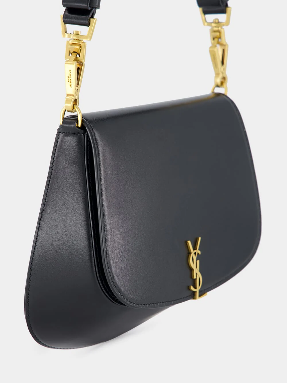 Voltaire Top Handle Bag in Black Box Leather - Image 7