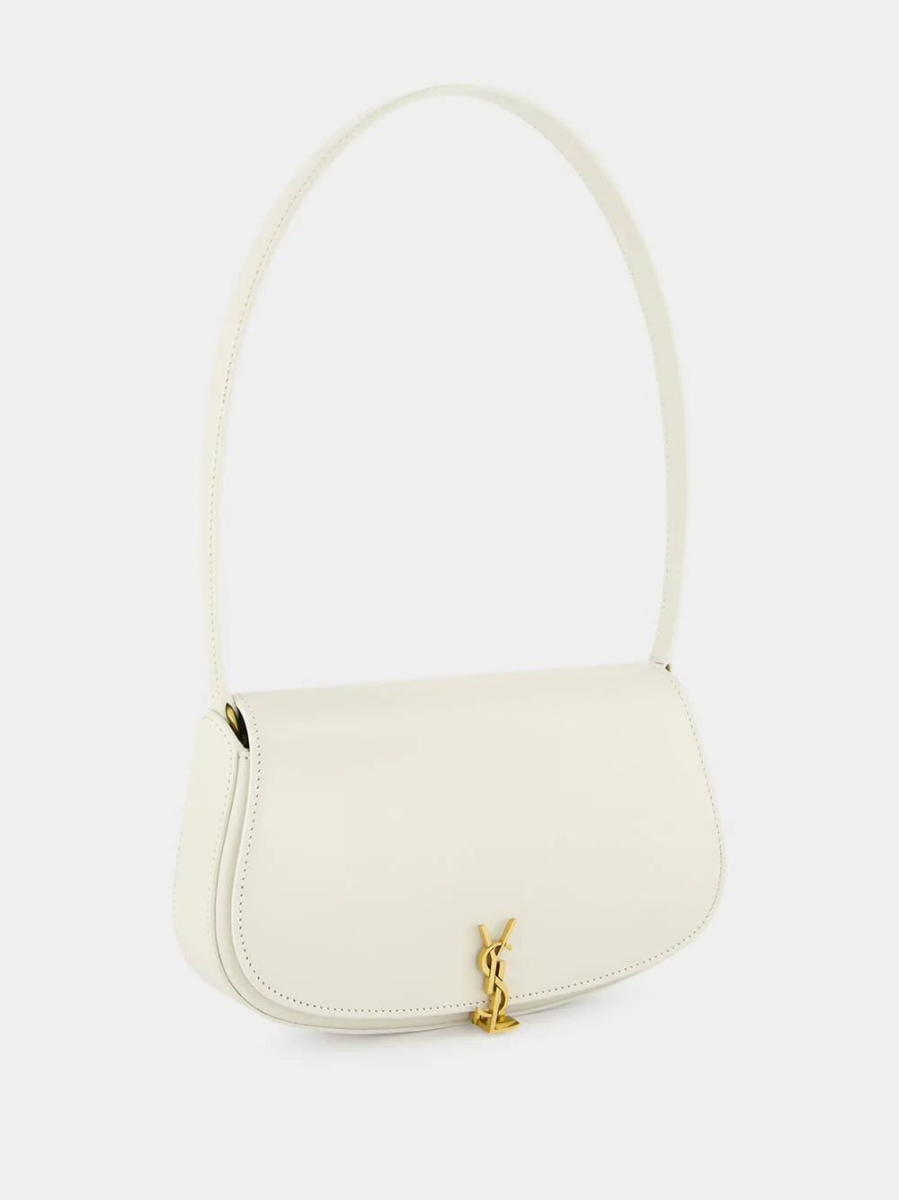 White Mini Voltaire Leather Bag - Image 2