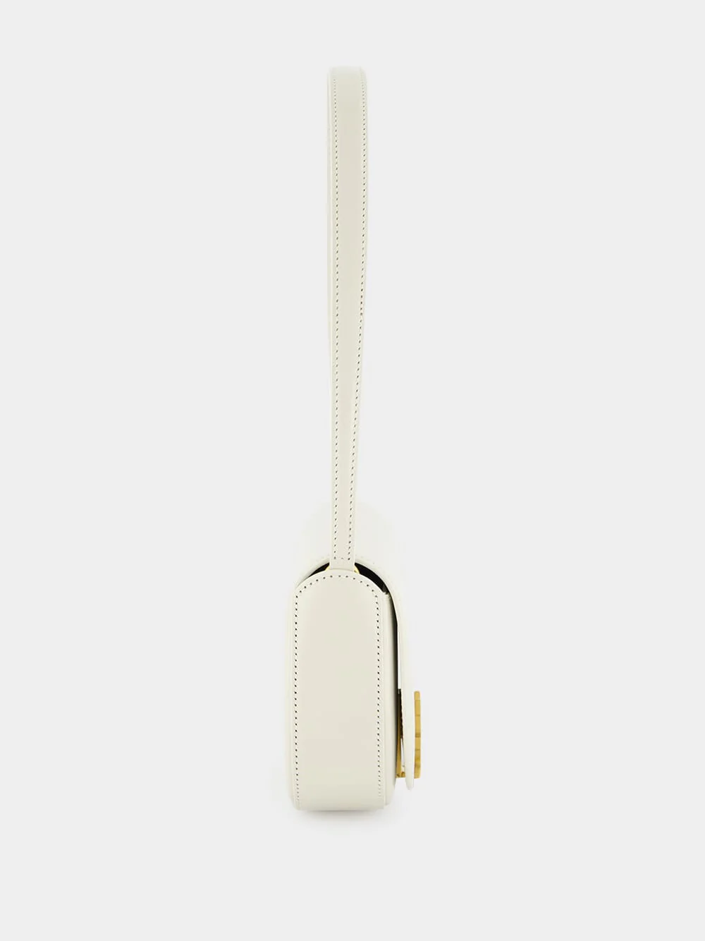 White Mini Voltaire Leather Bag - Image 3