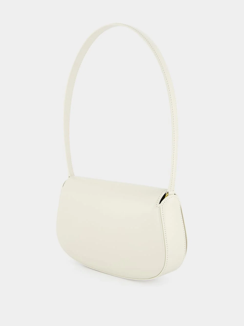White Mini Voltaire Leather Bag - Image 4