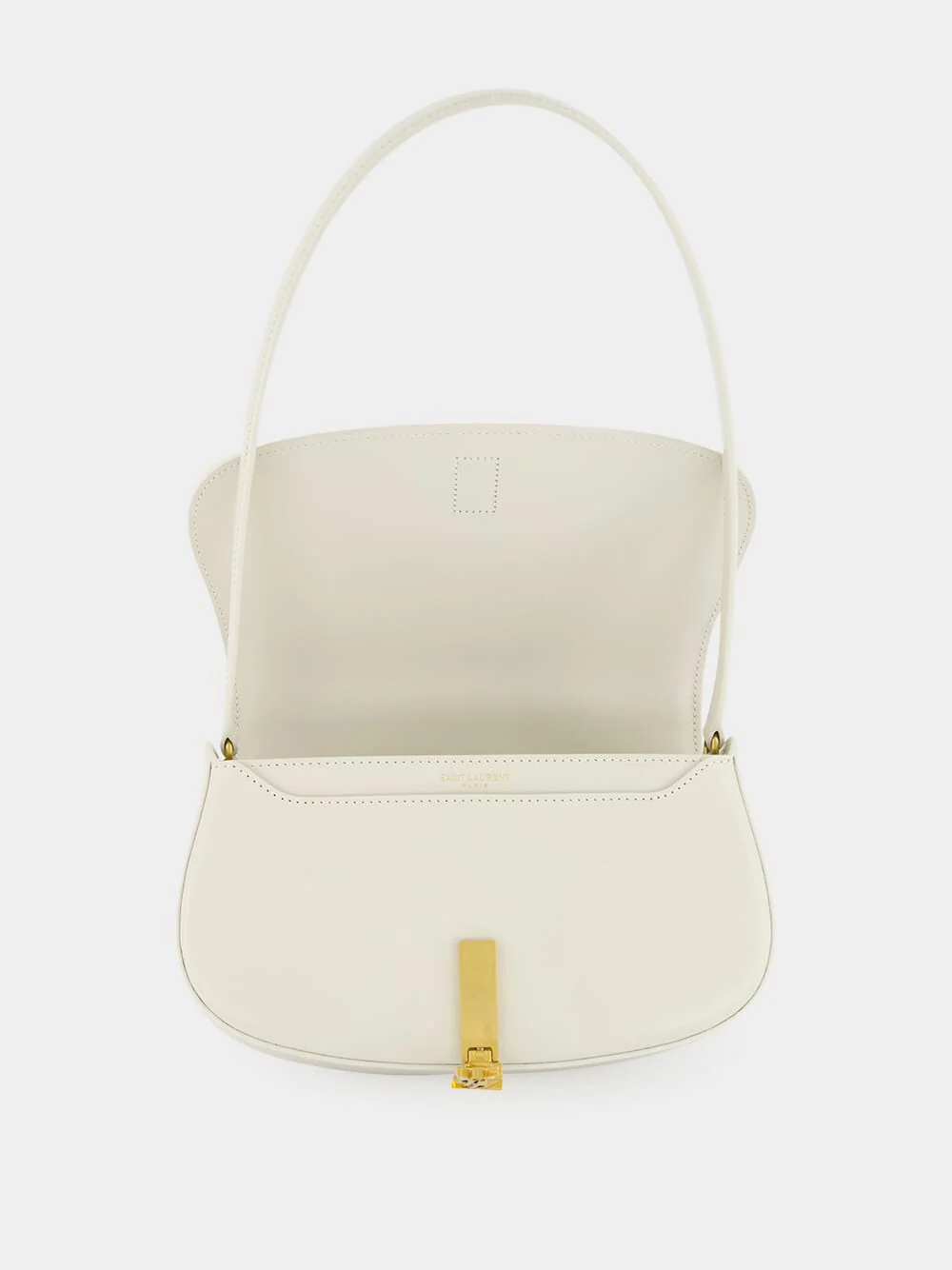 White Mini Voltaire Leather Bag - Image 5