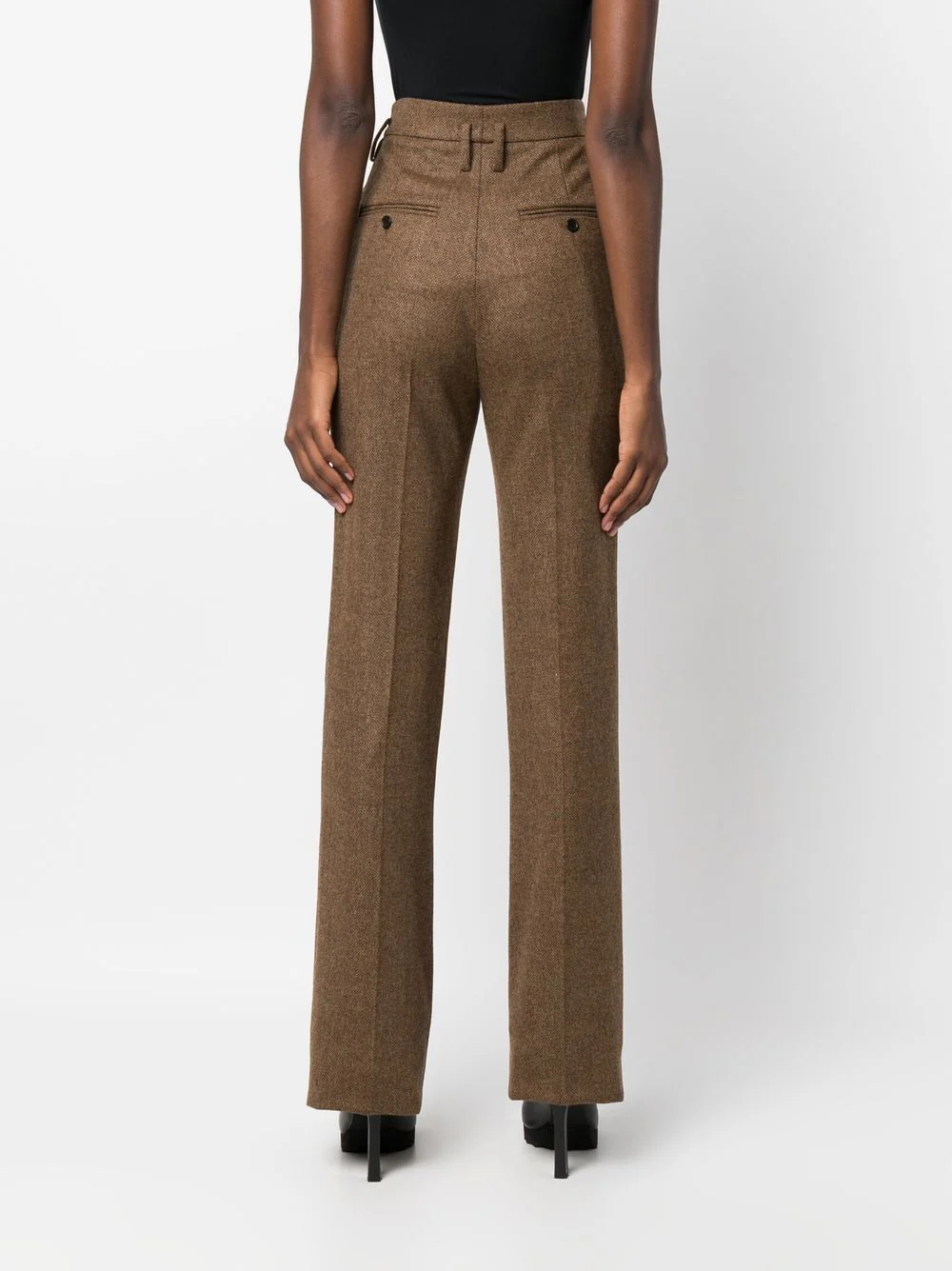Wool High-Waisted Trousers - Image 4