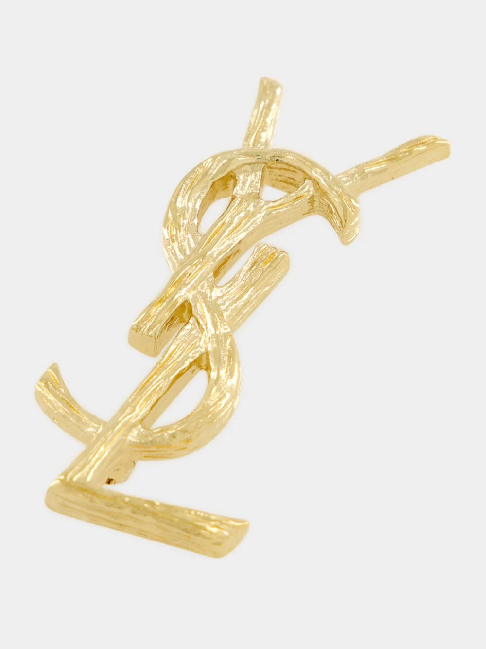 YSL Cassandre Brooch in Light Satin Gold - Image 3
