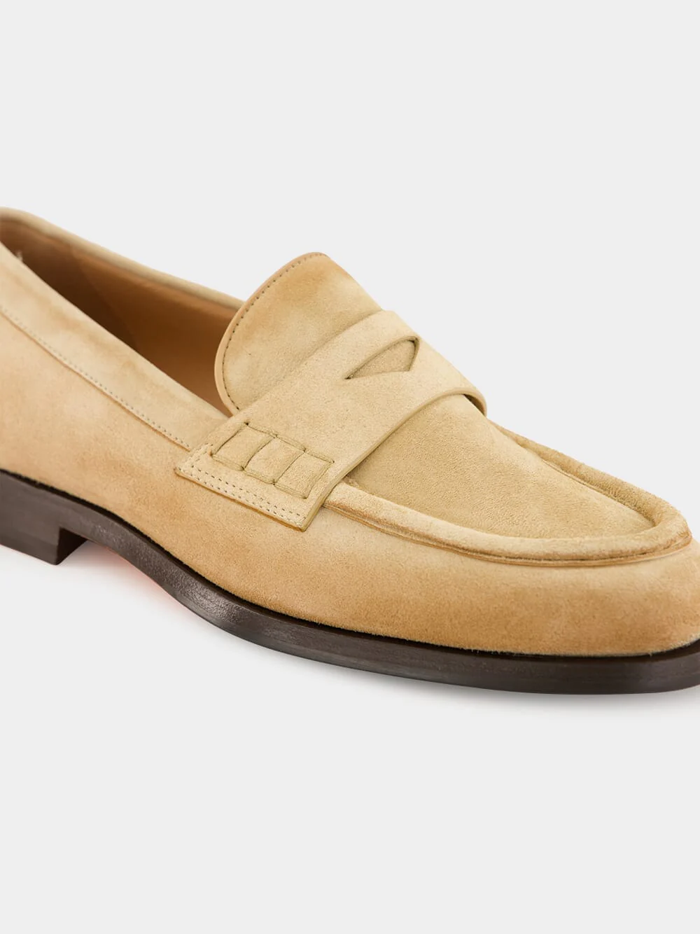 Beige Leather Airglow Loafers - Image 7