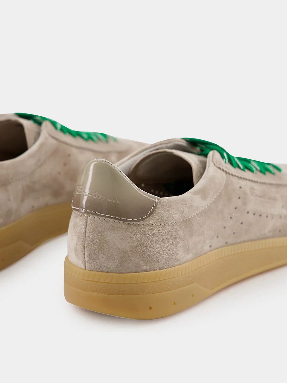 Beige Leather Low-Top Oly-Pulse Sneakers - Image 13