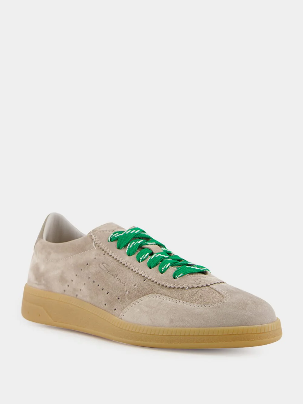 Beige Leather Low-Top Oly-Pulse Sneakers - Image 2