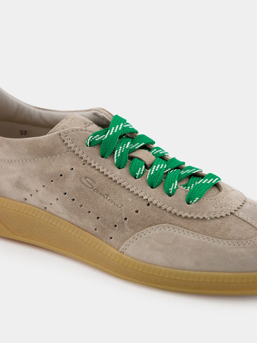 Beige Leather Low-Top Oly-Pulse Sneakers - Image 7