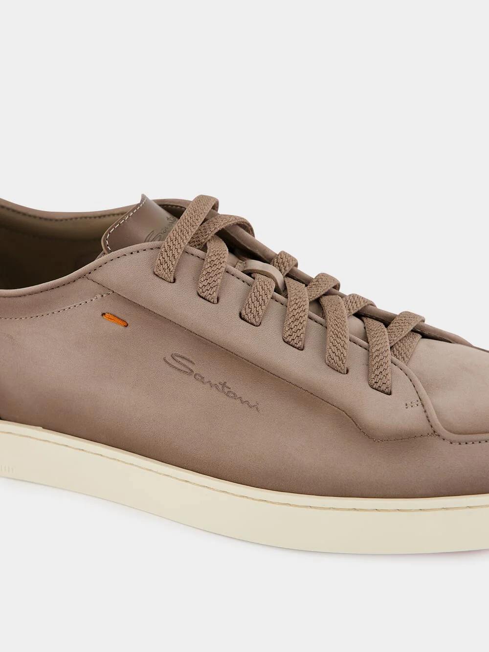 Beige Suede Calf Leather Sneakers - Image 7
