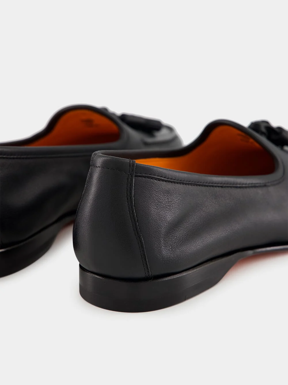 Black Leather Andrea Tassel Loafer - Image 11