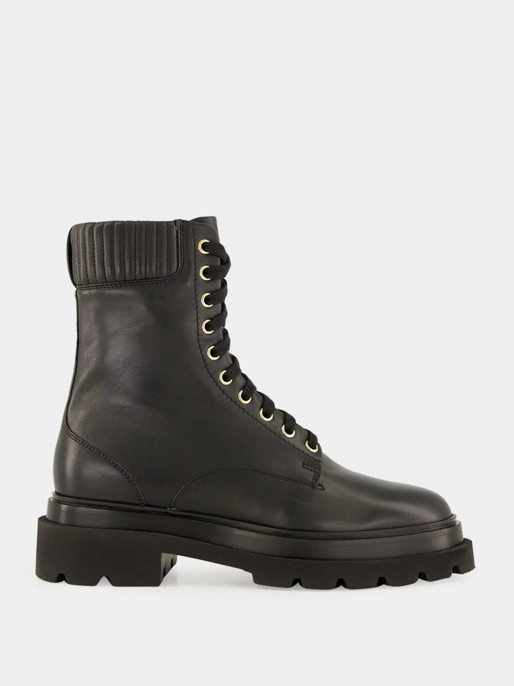 Black Leather Ankle Boots