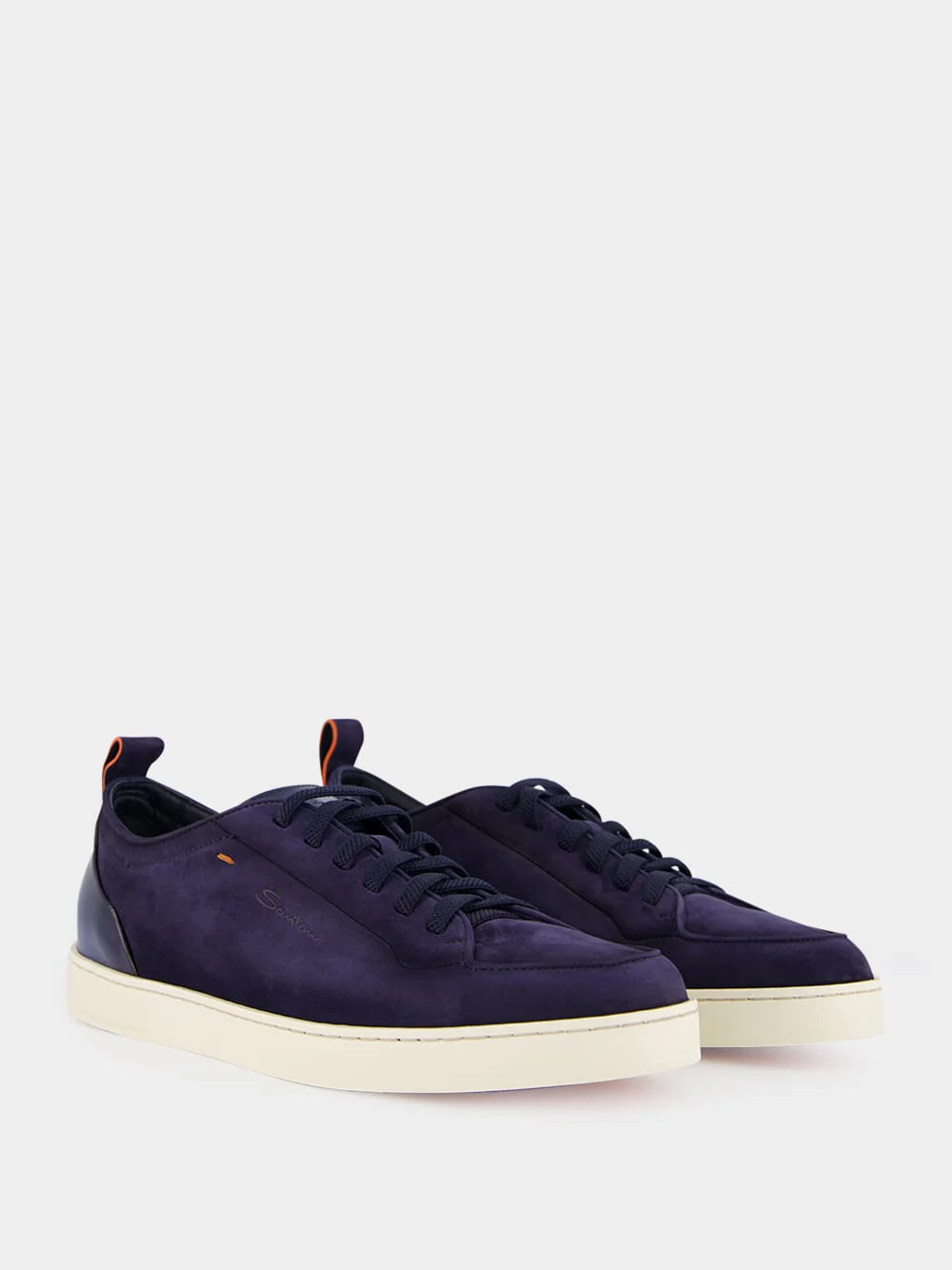 Blue Suede Calf Leather Sneakers - Image 4