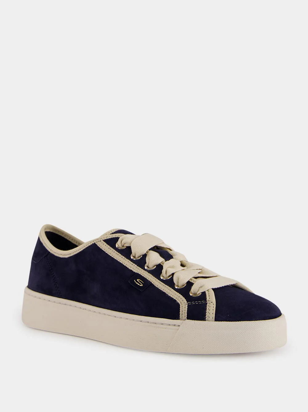 Blue Suede Calf Leather Sneakers - Image 2