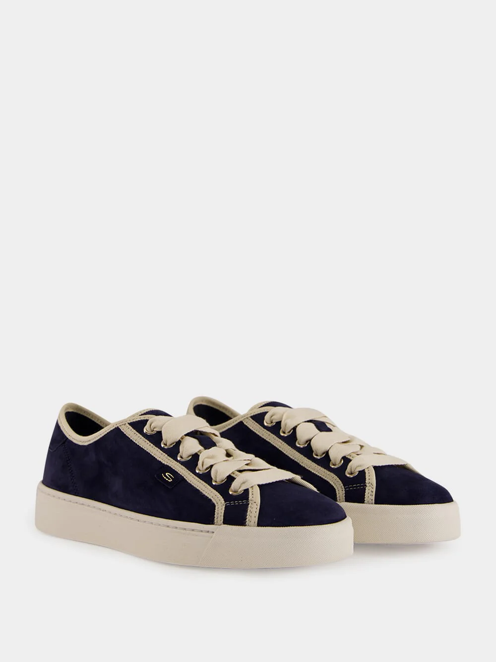 Blue Suede Calf Leather Sneakers - Image 3