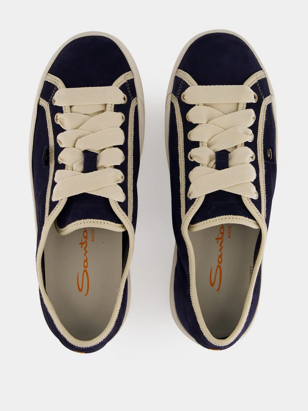 Blue Suede Calf Leather Sneakers - Image 4