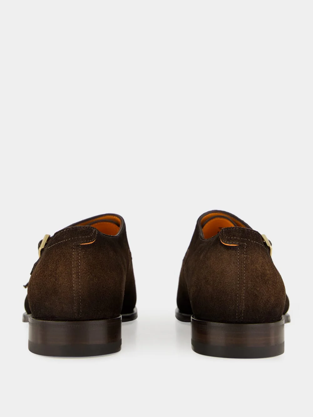 Brown Axel B Suede Double Monk Shoes - Image 5