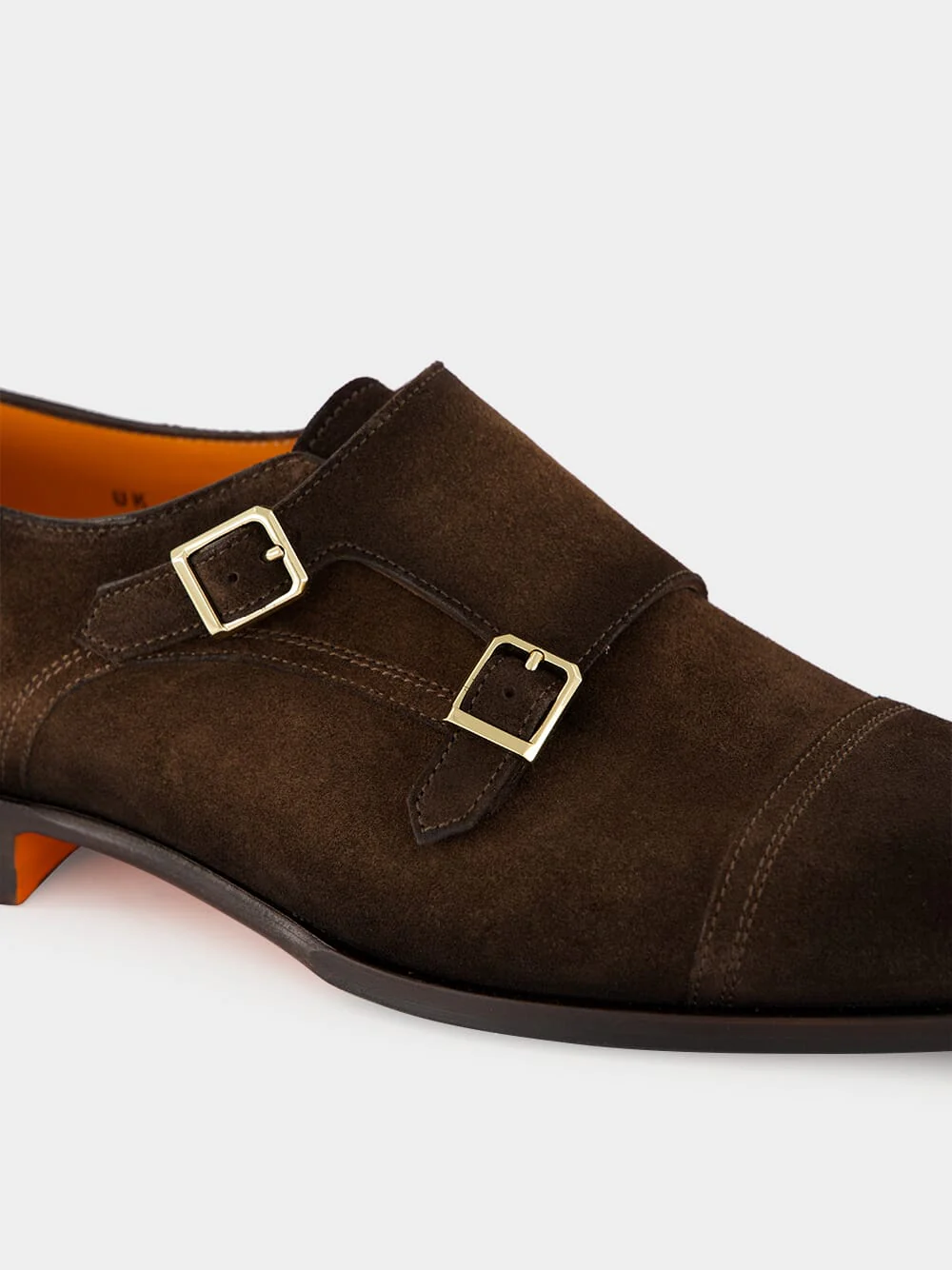 Brown Axel B Suede Double Monk Shoes - Image 6