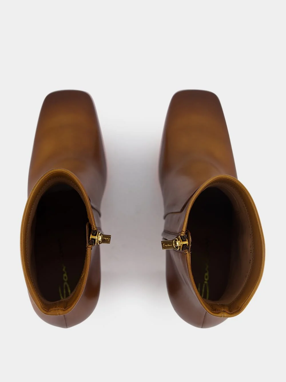 Brown Leather High-Heel Ankle Boots - Image 4