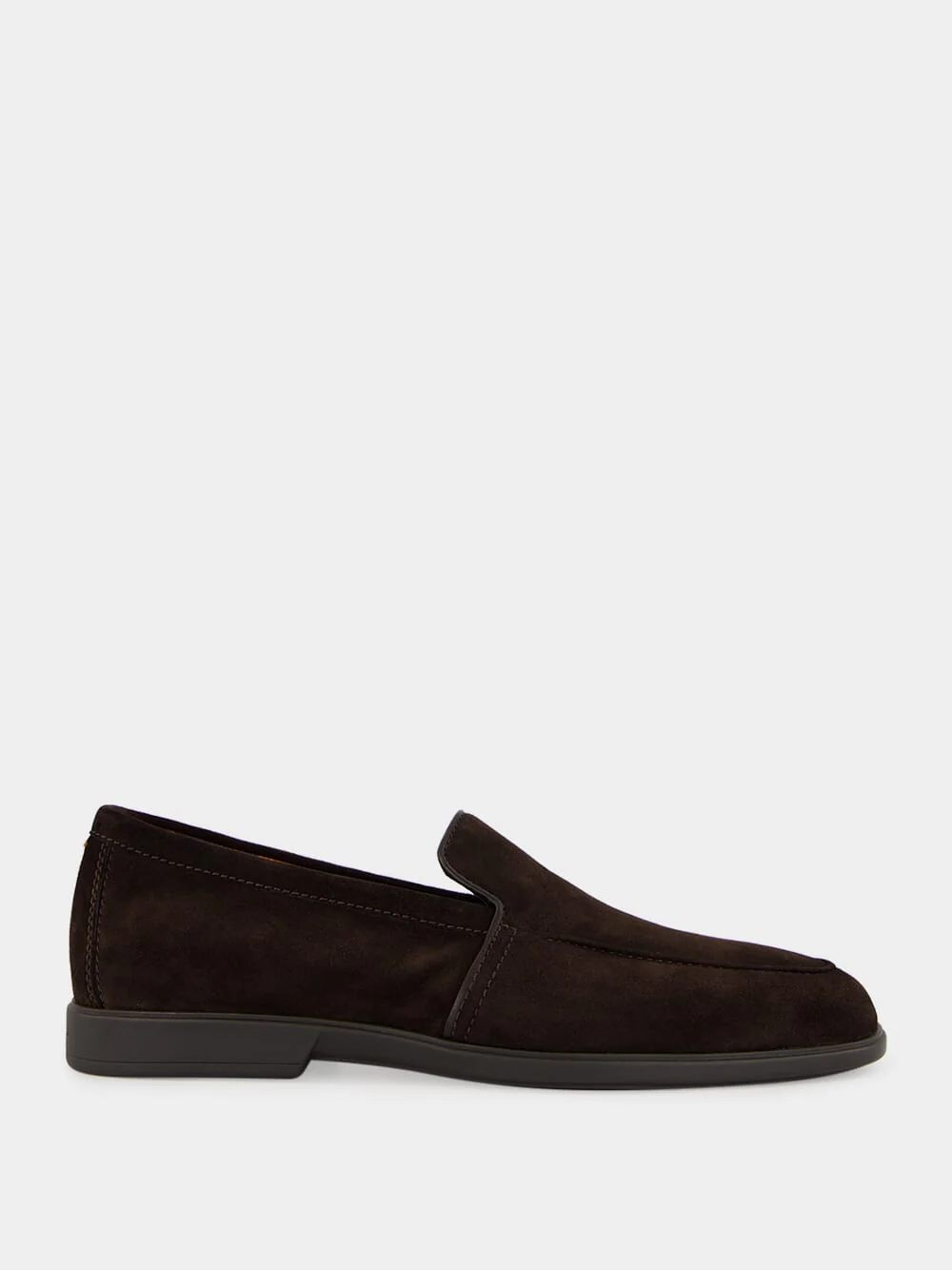 Brown Suede Calf Leather Loafers