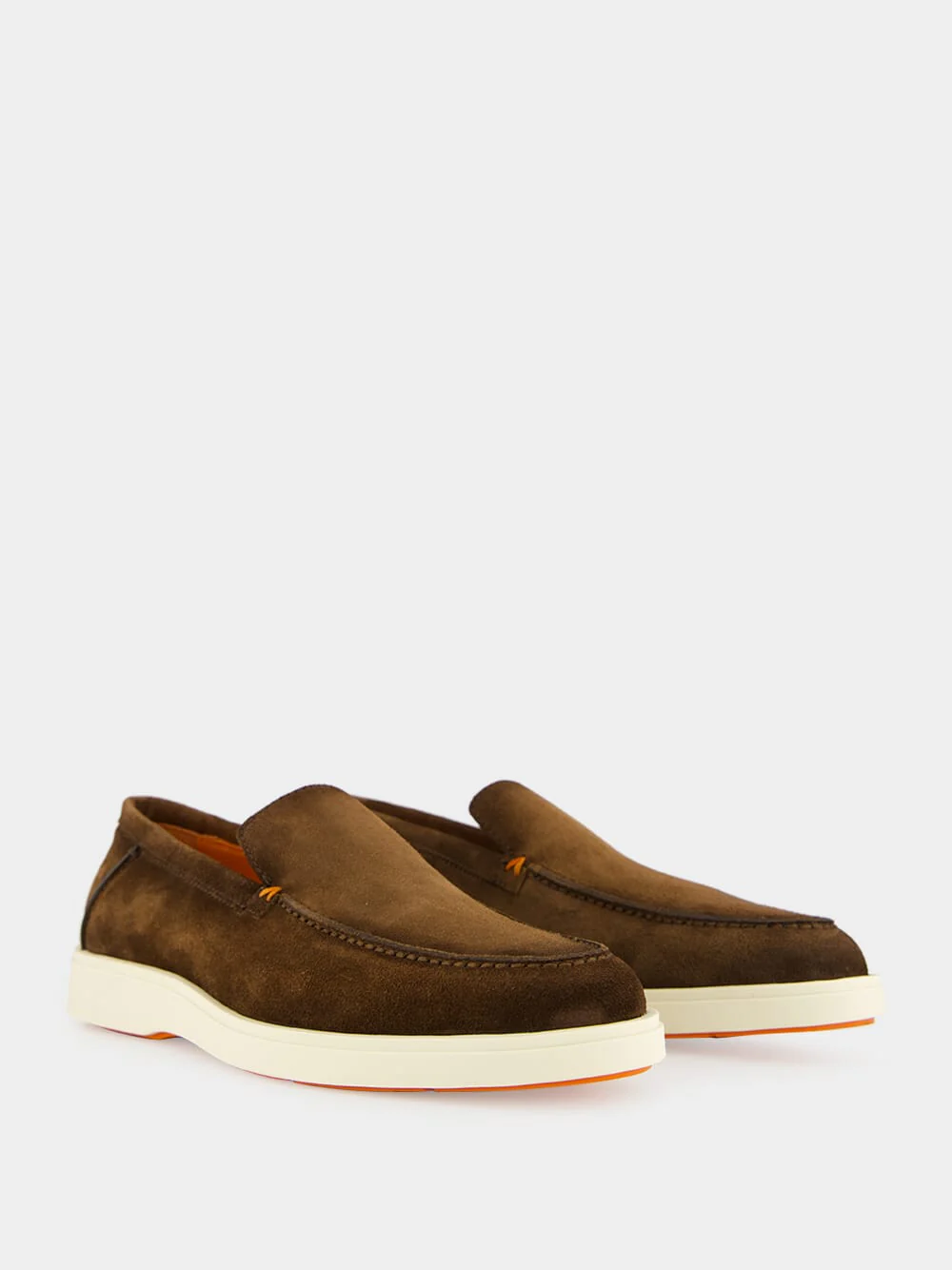 Brown Suede Loafers with Rubber Sole - Image 3