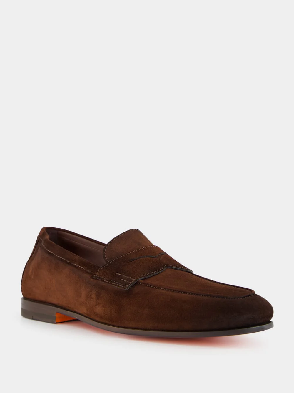 Brown Suede Penny Loafers - Image 2