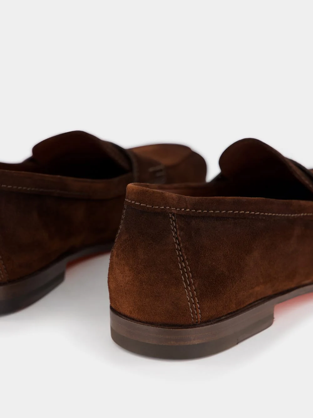 Brown Suede Penny Loafers - Image 6