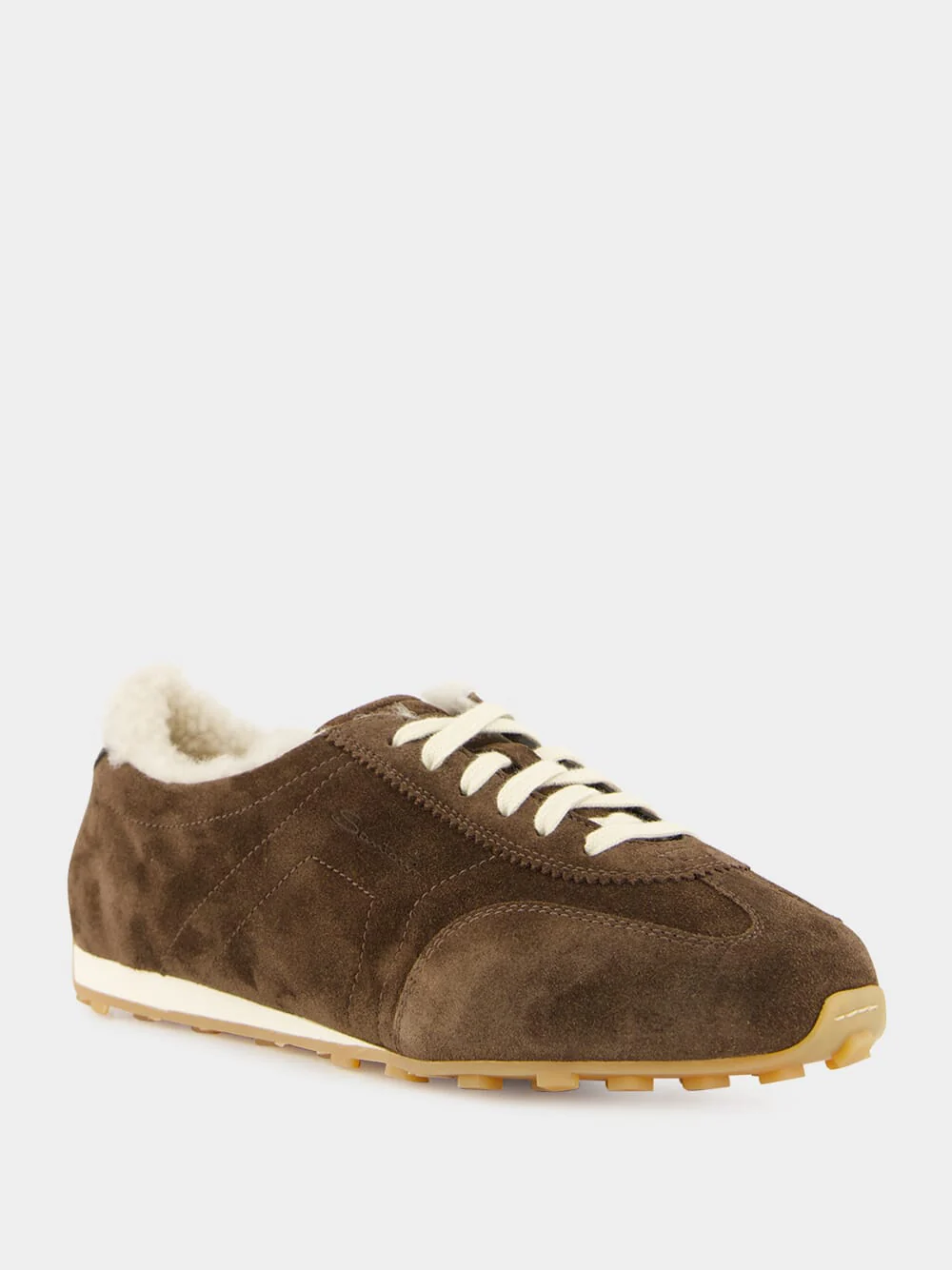 Brown Suede Sneakers with Shearling Lining - Image 2